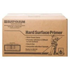 Rust-Oleum Gray Hard Surface Primer, Matte Finish, 250 To 350 Sq. Ft./gal. Coverage, Size: 3.75 Qt.