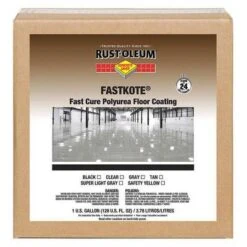 Rust-Oleum Floor Coating: Aromatic Polyurea, Solvent, Floor Coating, Light Gray, Grays, Pouch, 24 Hr