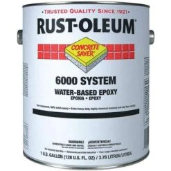 Rust-Oleum Floor Coating: Polyamine Epoxy, 6000, Concrete Saver, Silver Gray, 1 Gal Container Size