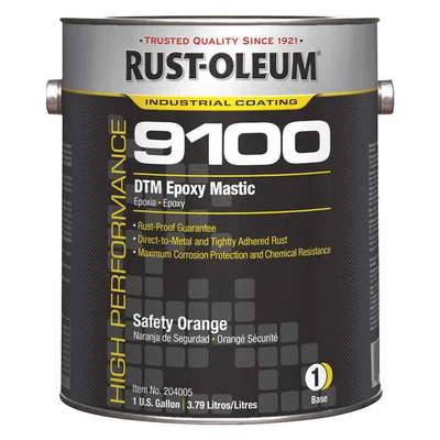 Rust-Oleum Paint Base: Epoxy Mastic, 2-Step System Components, 9100, Safety Orange