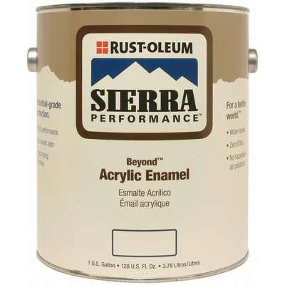 Rust-Oleum Interior / Exterior Paint: For Concrete / Drywall / Masonry / Metal / Tile / Wood, White, 1 Gal Size, Water - Image 2