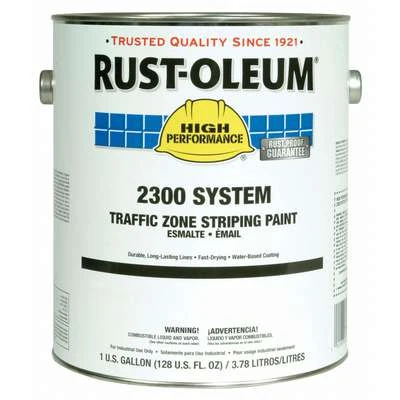 Rust-Oleum Water-Base Traffic Zone Striping Paint, White, 1 Gal. - Image 2