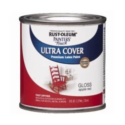 Rust-Oleum Interior Paint, Apple Red, 1/2 Pt