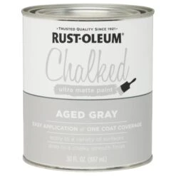 Rust-Oleum 1 Qt Aged Gray Chalked Ultra Matte Paint