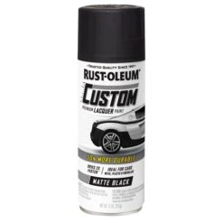 Rust-Oleum Automotive Premium Custom Lacquer Spray Paint, Matte Black, 11 Oz.