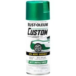 Rust-Oleum Automotive Premium Custom Lacquer Spray Paint, Matte Emerald Green, 11 Oz.