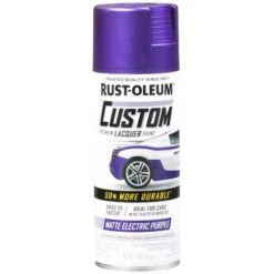 Rust-Oleum Automotive Premium Custom Lacquer Spray Paint, Matte Electric Purple, 11 Oz.
