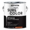 Rust-Oleum Sure Color Interior Wall Paint And Primer, Flat Black, 1 Gal