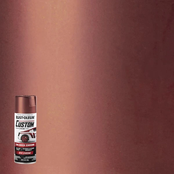 Rust-Oleum Automotive Premium Custom Chrome Lacquer Spray Paint, Red, 10 Oz. - Image 2