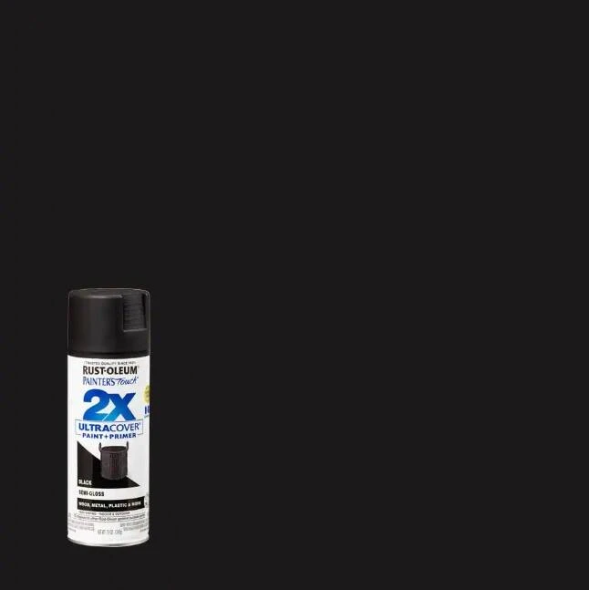 Rust-Oleum 12-Ounce Semi-Gloss Black 2X Ultra Cover Paint And Primer Spray Paint