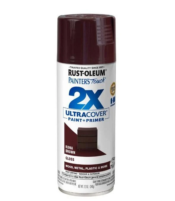 Rust-Oleum 12-Ounce Gloss Kona Brown 2X Ultra Cover Paint And Primer Spray Paint - Image 2