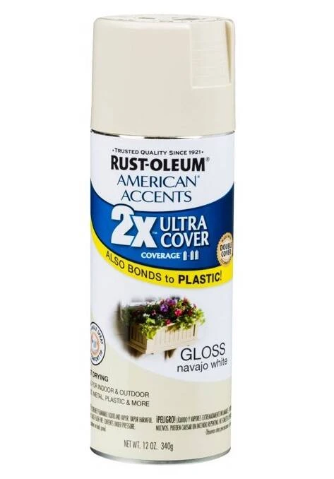 Rust-Oleum 12-Ounce Gloss Navajo White 2X Ultra Cover Paint And Primer Spray Paint