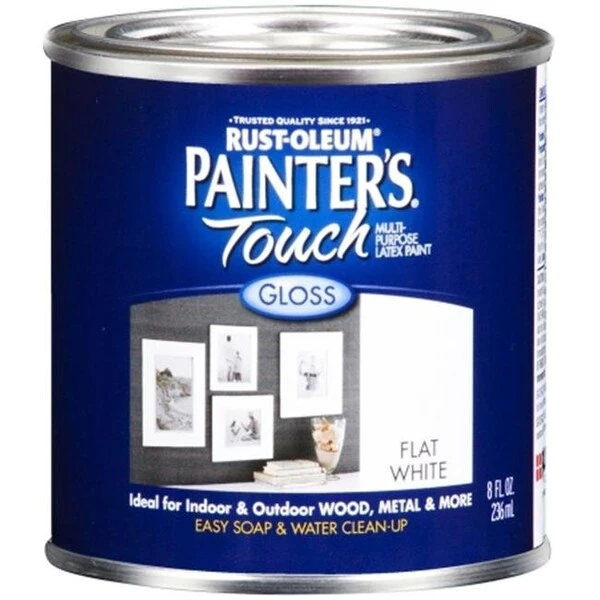 Rust-Oleum Rustoleum .50 Pint Flat White Painters Touch Multi-Purpose Paint 1990-730