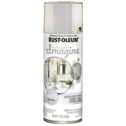 Rust-Oleum Imagine Craft Hobby 7606387 Spray Paint, Metallic, Silver, 11 Oz, Aerosol Can