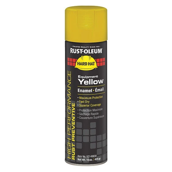 Rust-Oleum Rust Preventative Spray Paint, Equipment Yellow, Gloss, 15 Oz