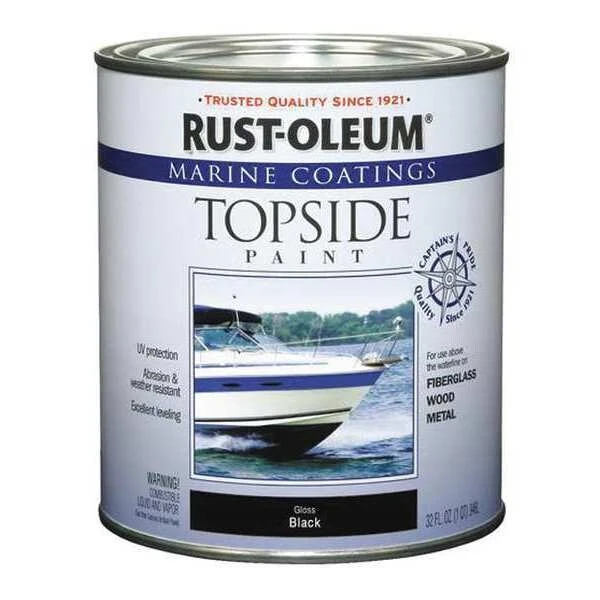 Rust-Oleum Topside Paint, Black, Alkyd