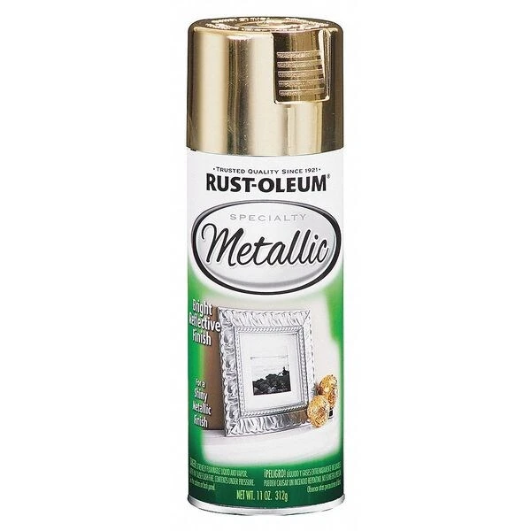 Rust-Oleum Metallic Spray Paint, Gold, Metallic, 11 Oz